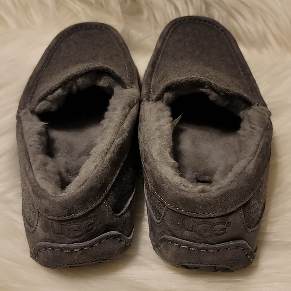 UGG Ascot Wool Lined Moccasin Slippers Gray main image 4